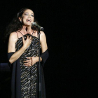 Isabel Pantoja, durante el concierto en Benidorm, el domingo.