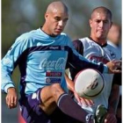 Diogo durante unos de sus últimos entrenamientos con el River Plate