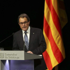 Artur Mas durante su conferencia ‘Después del 9-N: tiempo de decidir, tiempo de sumar’.