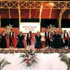 El grupo de danzas Virgen de la Guía durante la actuación en un festival en Murcia