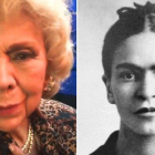 La actriz de doblaje Amparo Garrido y la pintora Frida Kahlo.