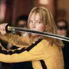 Uma Thurman, interpretando a La Novia en Kill Bill.