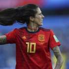 Jennifer Hermoso se suelta la cola al final del partido ante Sudáfrica.