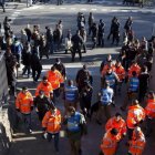 Registros y medidas de seguridad especiales en el Camp Nou, en el derbi contra el Espanyol de diciembre del 2014.