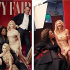 Las polémicas fotos de Vanity Fair: a la izquierda, las tres piernas de la actriz Reese Witherspoon y la única de Zendaya. Al lado, tres manos de Oprah Winfrey