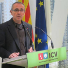 El portavoz de la Izquierda Plural (IU-ICV-CHA), Joan Coscubiela, en la Comisión de Empleo del Congreso.