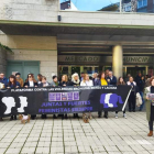 Protesta en Ponferrada contra la violencia de género. DL