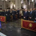 Imagen de la catedral de Valencia al inicio del funeral de Rita Barberá, con el expresidente José María Aznar en primera fila.