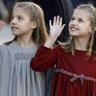 La infanta Sofía y la princesa de Asturias, Leonor. EMILIO NARANJO