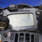 Cuadro de mandos o 'display' de la Yamaha de Jorge Lorenzo en el que podrá recibir mensajes desde su box en plena carrera.