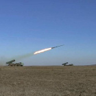 Imagen de ejercicios militares en la frontera de Rusia y Ucrania. RUSSIA DEFENSE MINISTRY