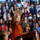 La candidata por el partido Demócrata, Hillary Clinton, en un acto de campaña. BRIAN BLANCO