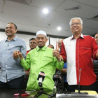 Los líderes de la Organización Nacional de los Malayos Unidos (UMNO).