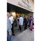 Los sindicatos, instantes antes de la reunión.