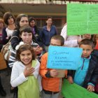 Alumnos del colegio de Toral, en la protesta del año pasado.