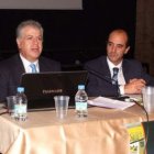 Javier Rivera y Jesús Sanz, durante la conferencia de ayer.