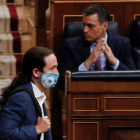 El PSOE blinda a su socio de Gobierno y evitará que aclare la presunta financiación ilegal de Podemos. GUILLÉN