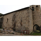 El contrafuerte de la iglesia de San  Andrés se derrumbó.