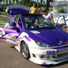 Uno los coches tuneados concentrado ayer en Laguna.