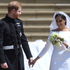 Harry y Meghan, el día de su boda en mayo de 2018.. NEIL HALL / POOL