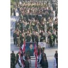 Manifestación por las calles de Bagdad, contra EE. UU.