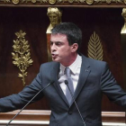 Manuel Valls, durante su intervención en la Asamblea Nacional.