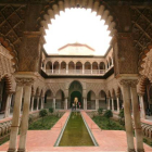 Imagen del patio de las doncellas de los Reales Alcázares de Sevilla, donde se rodará Juego de Tronos.