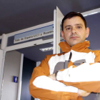 Luis Javier Montero, ayer en la uvi del Hospital.