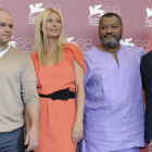 Damon, Paltrow, Fishburne y Soderbergh.