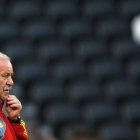 Vicente del Bosque, durante una sesión de trabajo durante la Eurocopa 2012.