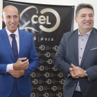 El alcalde de León, José Antonio Diez, participa en un encuentro empresarial con el Círculo Empresarial Leonés. Junto a él, el presidente del CEL, Julio César Álvarez