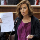 La portavoz del PP, Soraya Sáenz de Santamaría.
