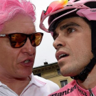 Tinkov, teñido de rosa, cuando Contador le dio a su equipo el Giro del 2015.