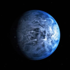Imagen del exoplaneta HD 189733b, de un intenso color azul.