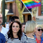 Andrea Levy, vicesecretaria de Estudios y Programas del PP, en la manifestación del Orgullo Gay en Madrid.