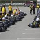 Los karts preparados para una salida.