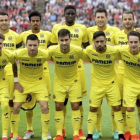Once del Villarreal en el amistoso de pretemporada ante el Braga del pasado día 30 de julio.