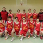 Formación de uno de los equipos del Colegio Leonés que participa en las competiciones autonómicas