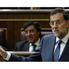 Mariano Rajoy, durante una sesión plenaria en el Congreso.