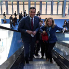 Pedro Sánchez y Nadia Calviño el domingo, en la cumbre del G-20 que se celebró en Roma. BORJA PUIG DE LA BELLACASA