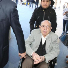 Fèlix Millet llega, este lunes, a la Ciutat de la Justícia para asistir al juicio del 'caso Palau'.