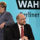 Angela Merkel y Martin Schulz el pasado mes de septiembre en Berlín.