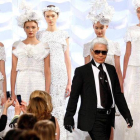 Karld Lagerfeld, en uno de sus desfiles de Chanel.