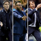 Calleja, Berizzo, Mohamed, Lopetegui y Franco.