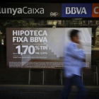Oferta hipotecaria en una entidad bancaria en Barcelona.