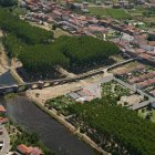 Vista aérea de la localidad de Hospital de Órbigo, incluida en el plan de Hacienda. NARDO VILLABOY