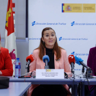 La delegada del Gobierno en Castilla y León, Virginia Barcones, presentó este miércoles el balance provisional de siniestralidad vial del año 2022 en la comunidad. NACHO GALLEGO