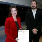 Belén Martín Granizo y Daniel Díaz Font, con la mención especial que se les entregó ayer en Madrid