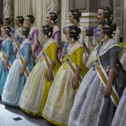 Un grupo de falleras, durante las fiestas del 2012.