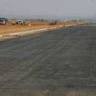 Estado de las obras de ampliación de la pista del aeropuerto, el pasado mes de mayo
